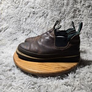 Georgia Giant Romeo Men Sz 13 Slip-On Work Shoe Round Toe Boot Dark Brown GR262